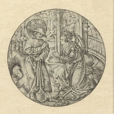 Krisztus megjelenik Mária Magdolnának Noli me tangere alkotó: Monogrammist S