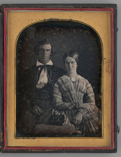 Névtelen férfi és nő portréja, 1845. alkotó: Montgomery Simons