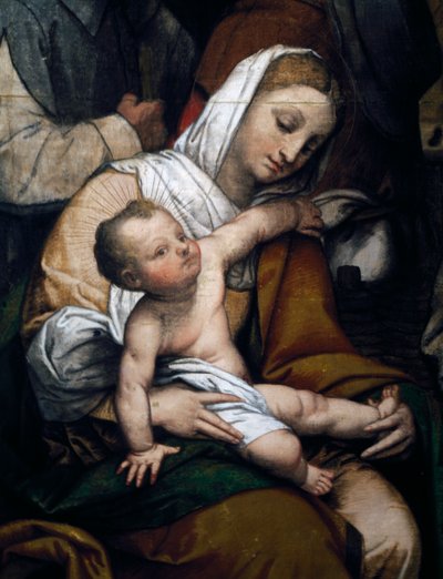 Születés vagy Pásztorimádás alkotó: Moretto da Brescia