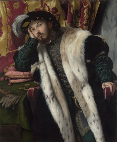 Egy fiatalember portréja, 1540 körül alkotó: Moretto da Brescia