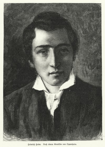 Heinrich Heine német költő (litho) alkotó: Moritz Daniel Oppenheim
