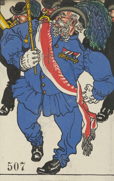 A színek felszentelése Fahnenweihe, 1911. alkotó: Moritz Jung