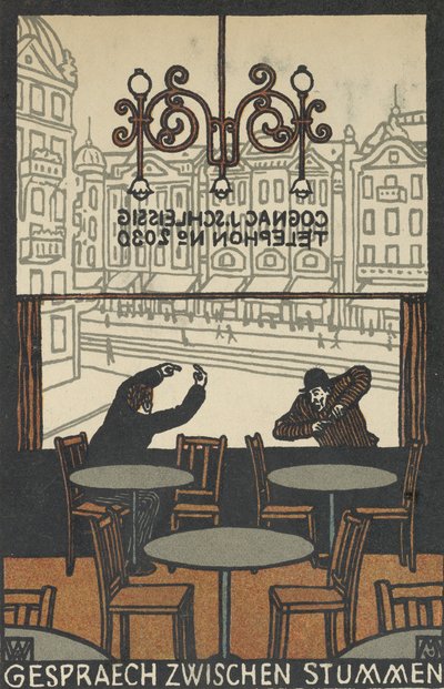 Beszélgetés a Mutes Gespraech zwischen Stummen között, 1907. alkotó: Moritz Jung