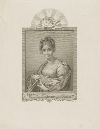Friederike Schirmer színésznő portréja, született Christ 1785-1833, c. 1830. alkotó: Moritz Retzsch
