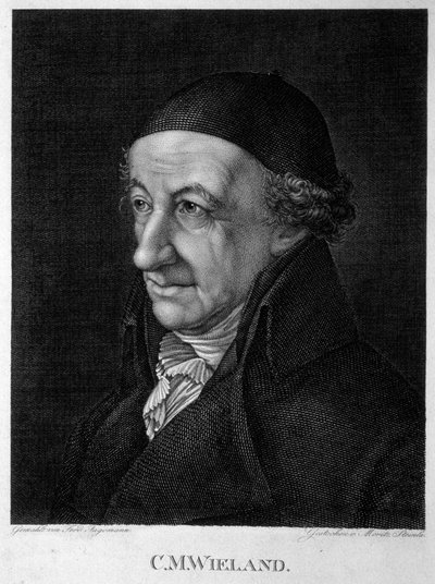 Christoph Martin Wieland költő és író portréja 1733-1813, 19. század. alkotó: Moritz Steinla