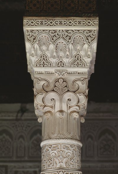 Thamiel glaoui Kasbah, fővárosa (stukkó) alkotó: Moroccan School