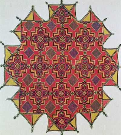 Textil geometrikus mintával (kézimunka) alkotó: Moroccan School