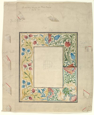 Keret hímzésterve, 098. sz., 1875 után. alkotó: Morris and Co