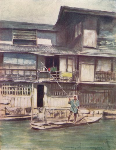 "Egy csatorna", 1901 alkotó: Mortimer L Menpes