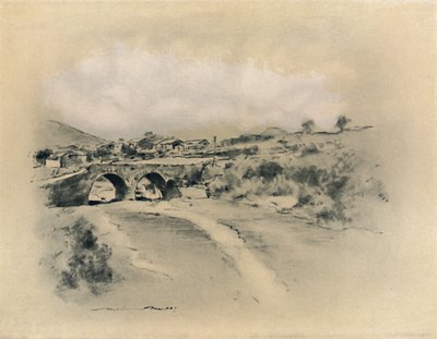 "Egy mexikói falu", 1903 alkotó: Mortimer L Menpes