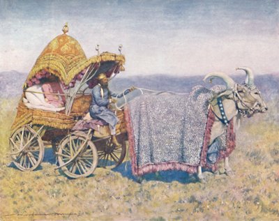 „A bennszülött bikaszekér Bikanirból”, 1903. alkotó: Mortimer L Menpes
