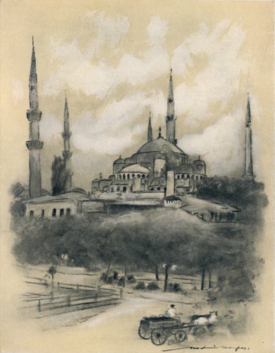 "Szent Zsófia mecset, Konstantinápoly", 1903 alkotó: Mortimer L Menpes