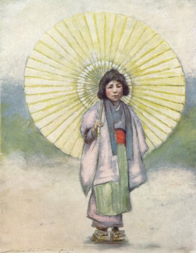 "A gyermek és az esernyő", 1887, 1901 alkotó: Mortimer L Menpes
