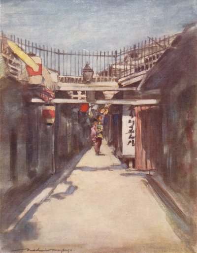 „Az utca a galériával”, c1887, 1901 alkotó: Mortimer L Menpes