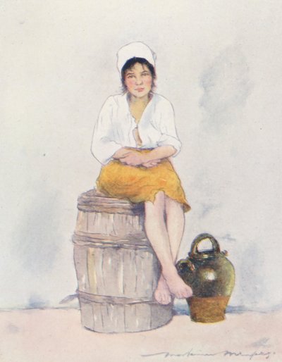 Egy kis vízhordó (színes litográfia) alkotó: Mortimer Ludington Menpes