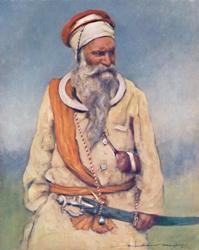 Egy szikh harcos, 1903 alkotó: Mortimer Ludington Menpes