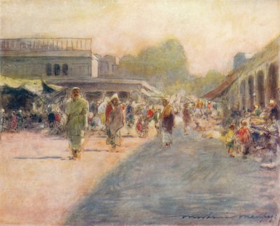 Egy utca Peshawurban, 1905 alkotó: Mortimer Ludington Menpes