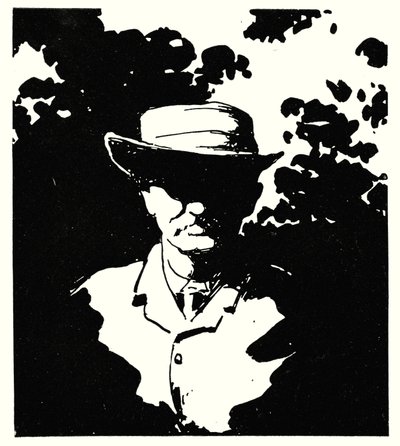 Cecil J Rhodes a kertjében, Kenilworth, Kimberley (litho) alkotó: Mortimer Ludington Menpes