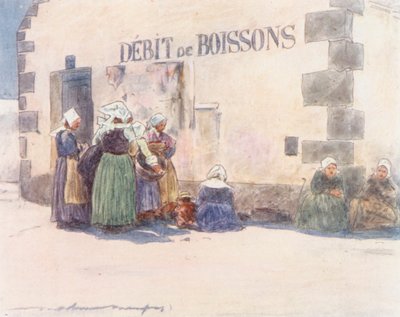 Debit de Boissons (színes litográfia) alkotó: Mortimer Ludington Menpes