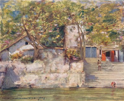 Az agrai folyó lépcsőjén, 1905 alkotó: Mortimer Ludington Menpes