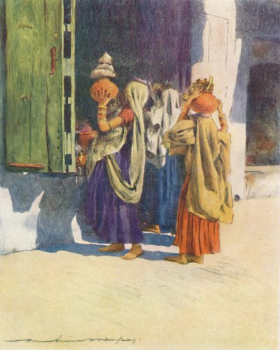 Vízszállítók Nuthában, 1905 alkotó: Mortimer Ludington Menpes