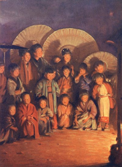 A világ gyermekei: Japán, élő ékszerek (színes litográfia) alkotó: Mortimer Ludington Menpes