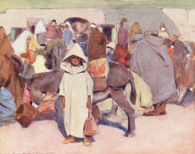 A világ gyermekei: Tangerben (színes litográfia) alkotó: Mortimer Ludington Menpes