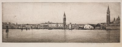 Szent Márk-medence, Velence, 1910. alkotó: Mortimer Menpes
