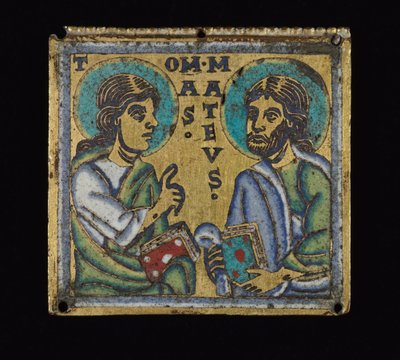 Szent Tamást és Szent Máté-t ábrázoló emléktábla, 1160 körül alkotó: Mosan School