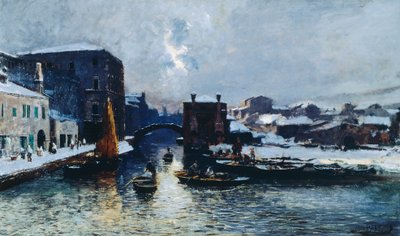 Chioggia hó alatt alkotó: Mose Bianchi