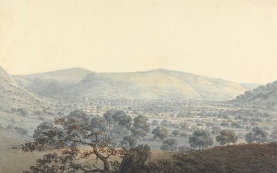 Llandrillo távoli kilátása alkotó: Moses Griffith