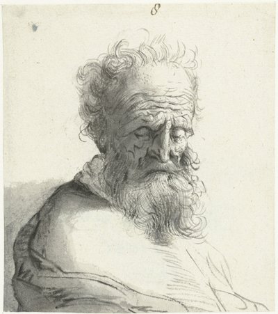 Egy öregember feje alkotó: Moses Ter Borch