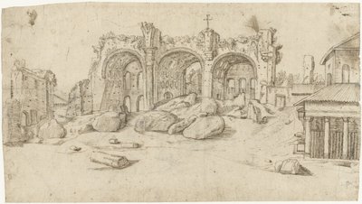 Maxentius és Konstantin-bazilika romjai, Róma alkotó: Moses Ter Borch