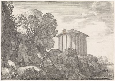 Táj a Vesta templommal Árkádiai tájak (sorozat címe) alkotó: Moyses van Wtenbrouck
