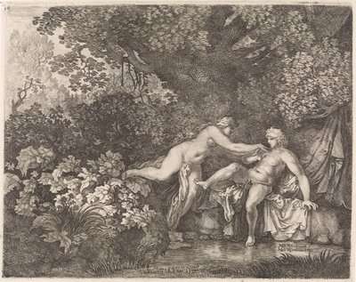 Salmacis és Hermaphroditus alkotó: Moyses van Wtenbrouck