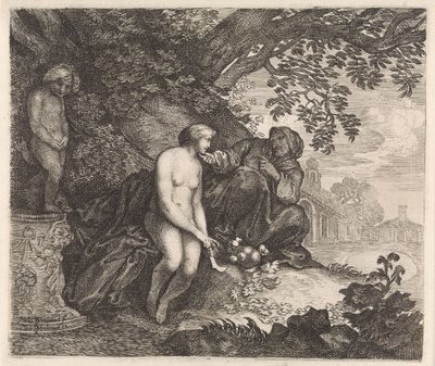 Vertumnus megpróbálja elcsábítani Pomonát alkotó: Moyses van Wtenbrouck