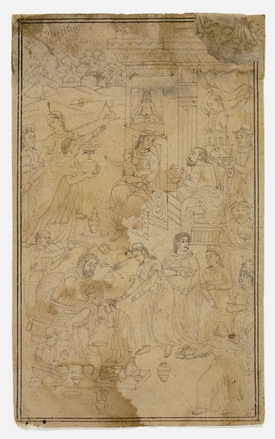 A mágusok imádása alkotó: Mughal School