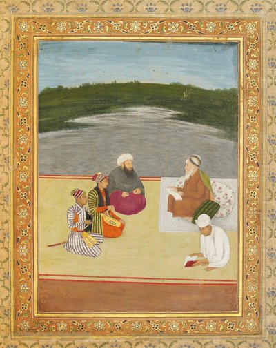 Tanult férfiak és fejedelmek vitája, 17. század vége – 18. század eleje alkotó: Mughal School