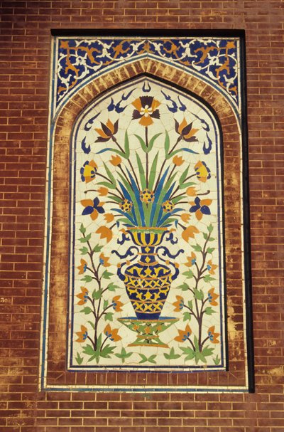 Mázas csempemozaik, 1634-35 körül (fajansz) alkotó: Mughal School