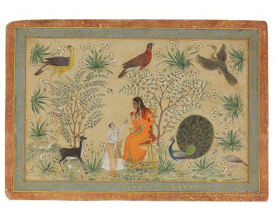 Nemes nő a kertben, 1740 körül alkotó: Mughal School