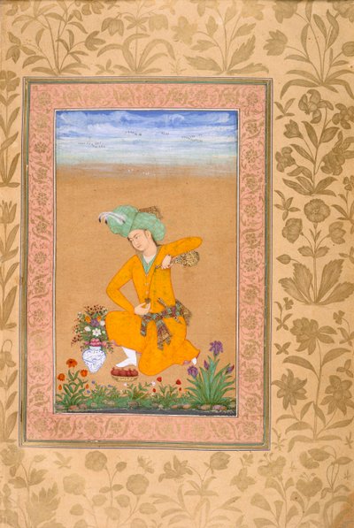 Perzsa jelmezbe öltözött herceg bort öntött alkotó: Muhammad Khan
