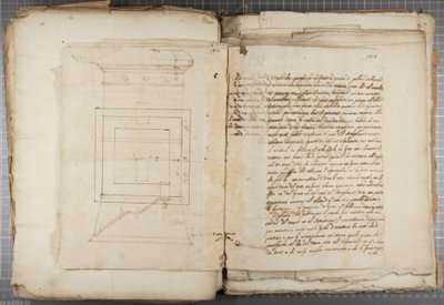 Portfólió Mutio Oddi (Urbino és mások) rajzaiból, 120. o., 1635-40 körül (toll és tinta papírra bekötött kötetben) alkotó: Muzio Oddi