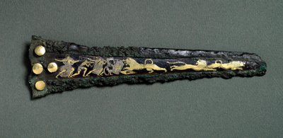 Tőr (bronz, arany és ezüst) alkotó: Mycenaean