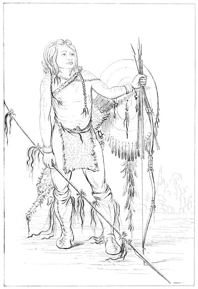 Comanche főnök, a nagy komancsfalu, 1841. alkotó: Myers and Co