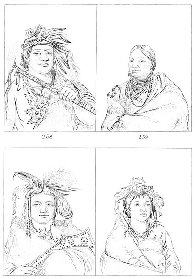 Menominees, 1841. alkotó: Myers and Co