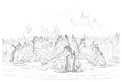 Indián sípatánc, 1841. alkotó: Myers and Co