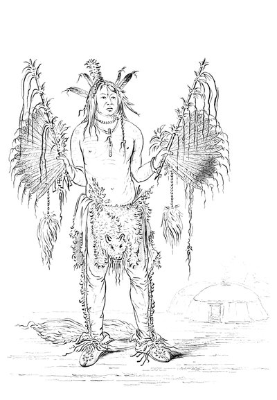 Egy indián férfi portréja, 1841. alkotó: Myers and Co