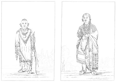 Sac és Fox indiánok, 1841. alkotó: Myers and Co