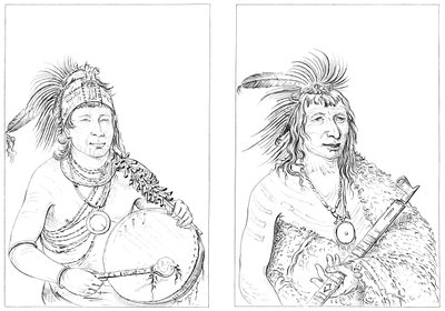 Sioux, 1841. alkotó: Myers and Co