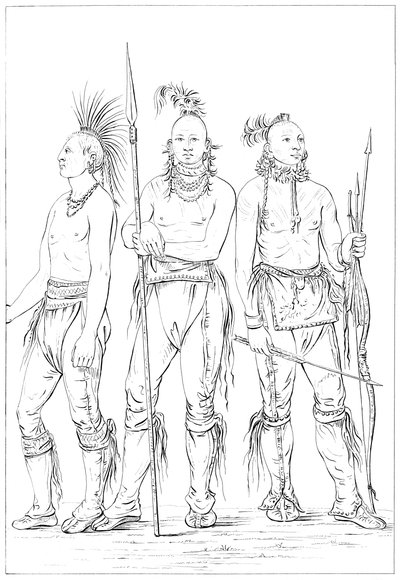 Három Osage bátor, 1841. alkotó: Myers and Co